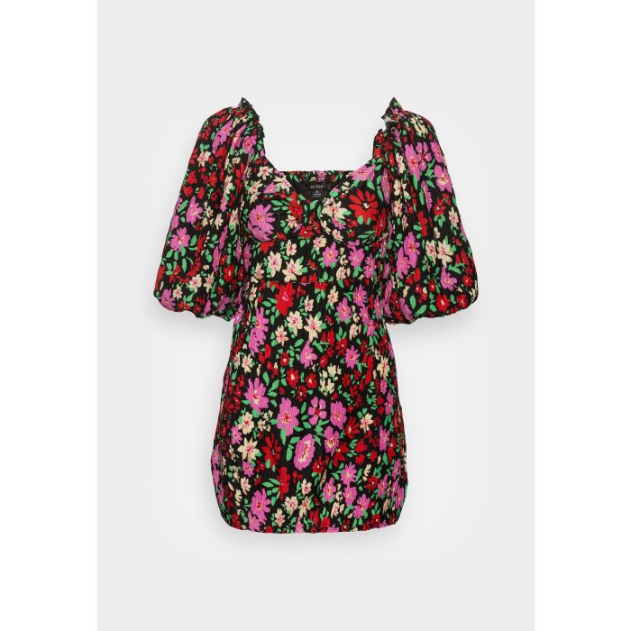 Monki Bedrucktes Minikleid – Mehrfarbig