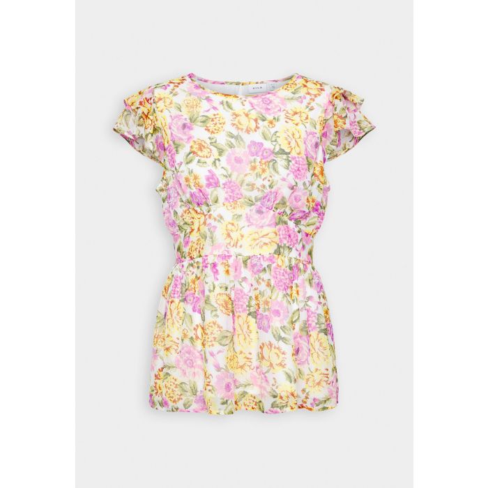 VILA Blumenbluse – Hellrosa