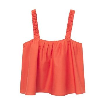 Mango Baumwollbluse – Hellrosa