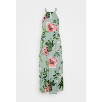Vero Moda Blumen-Halter-Maxikleid – Mintgrün