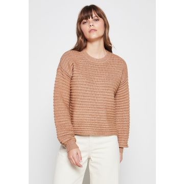 VILA Rippstrick-Pullover – Beige